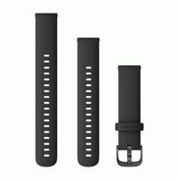 Quick release silicone band 18mm - black with slate hardware - for Vivoactive 4S, - 010-12932-01 - Garmin